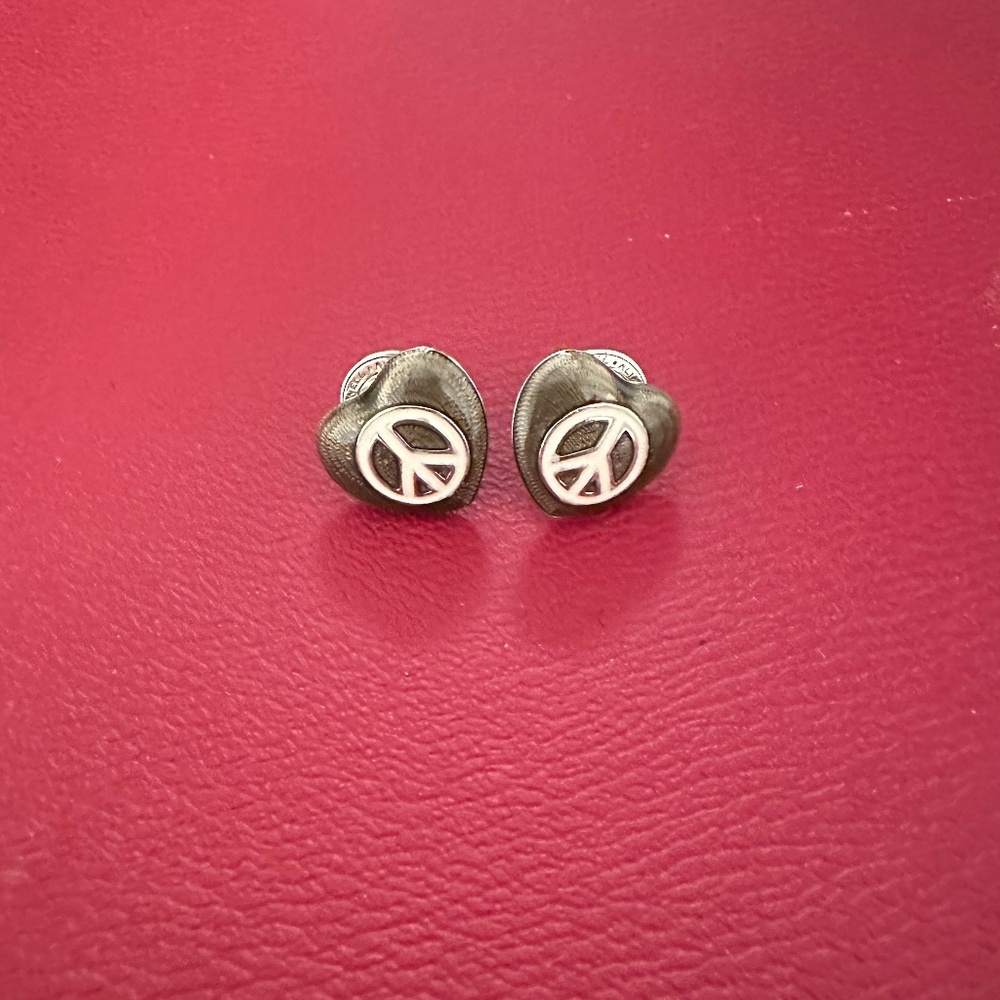 Theo Fennell Peace + Love Earrings